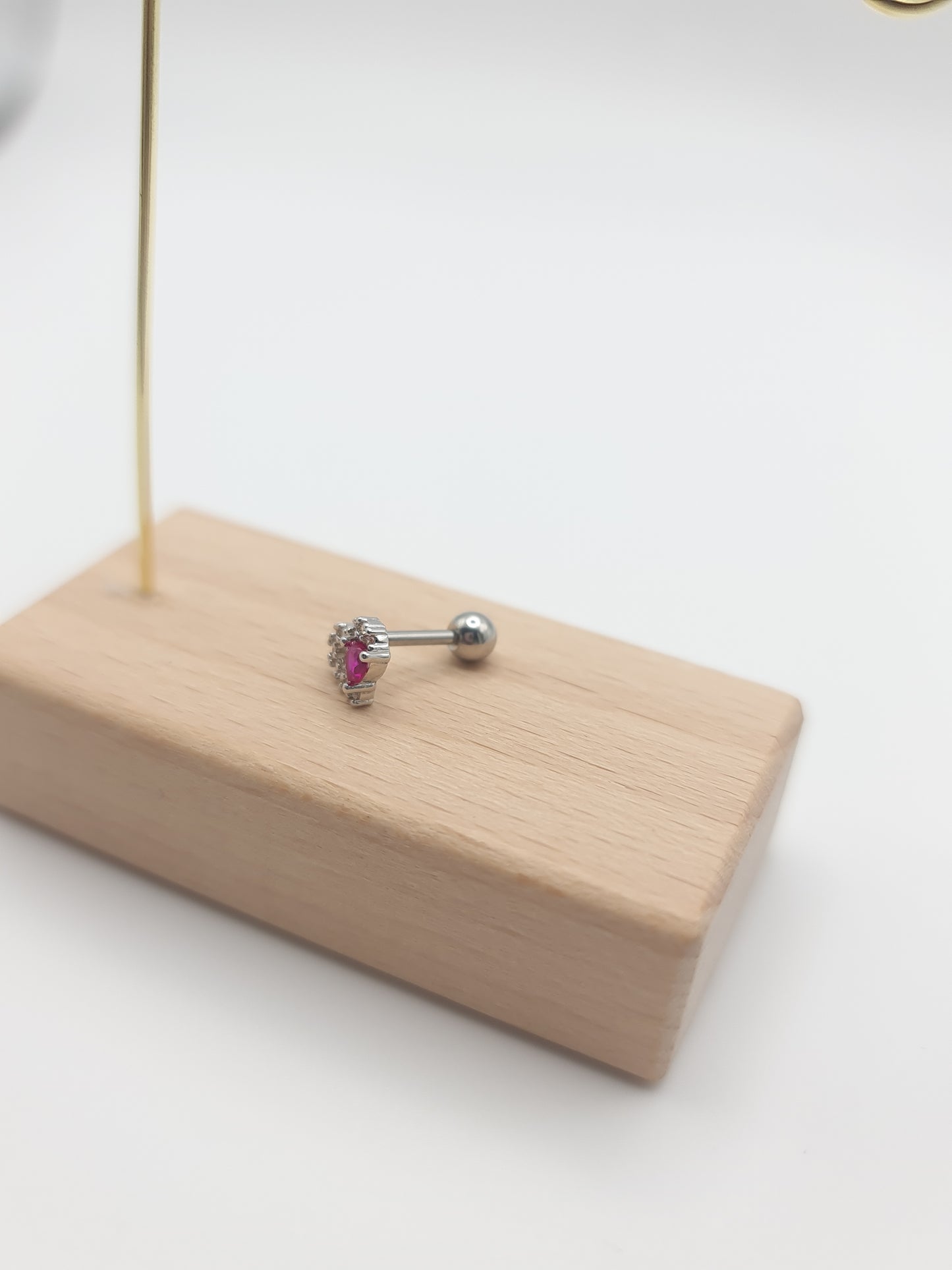 Piercing cuore rosso