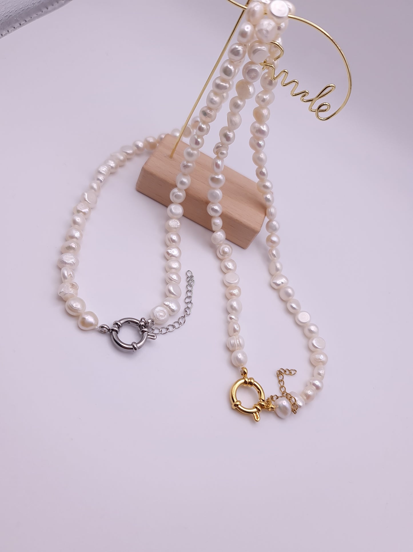 Collana con perle irregolari